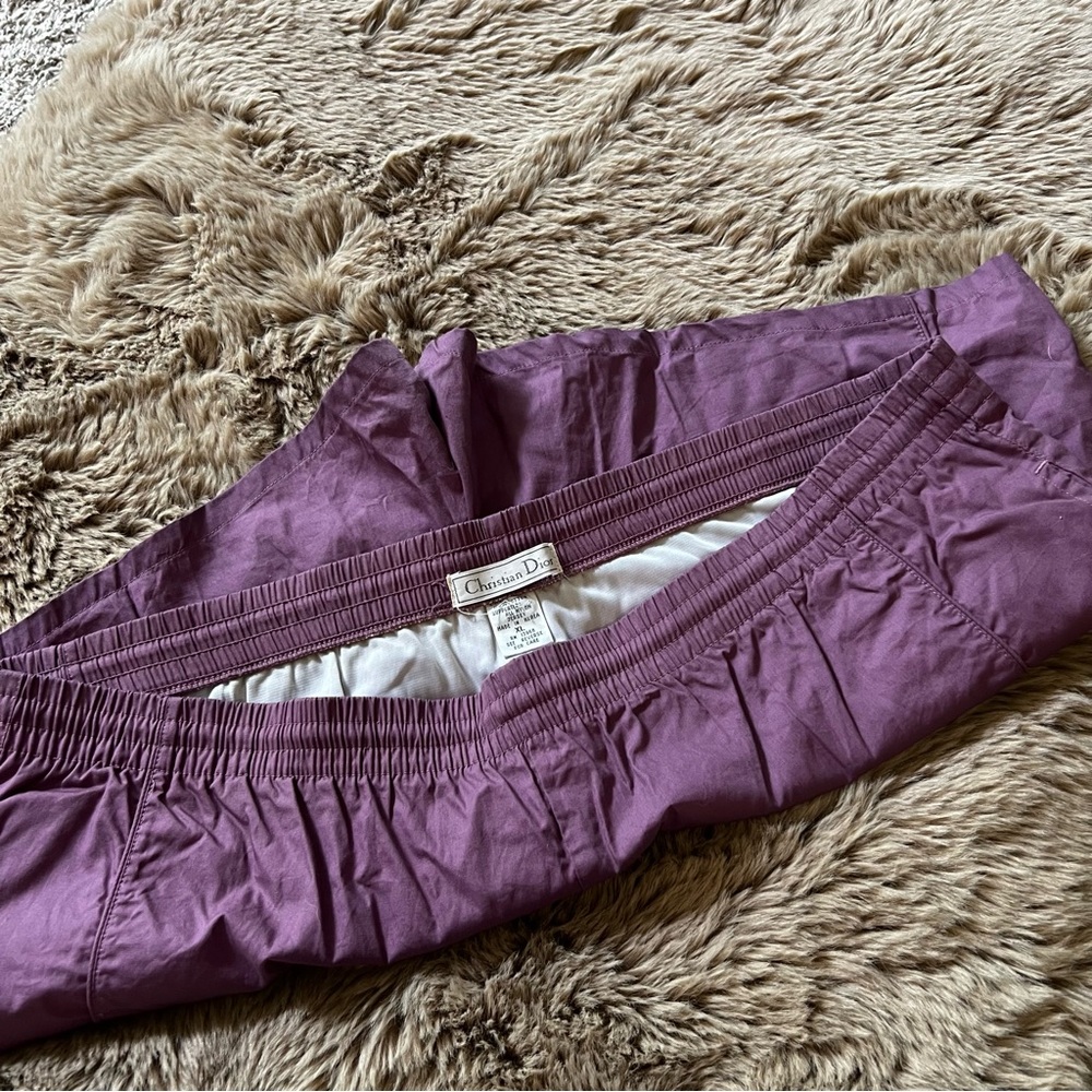 Men’s Vintage Christian Dior Lined Trunks Eggplant - Picture 2 of 4